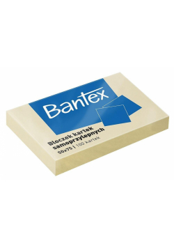 Bloczek samoprzylepny 50x75mm żółty BANTEX