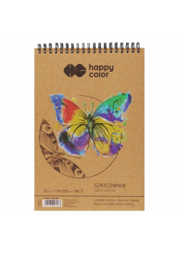 Szkicownik na spirali 170x250mm 80K HAPPY COLOR