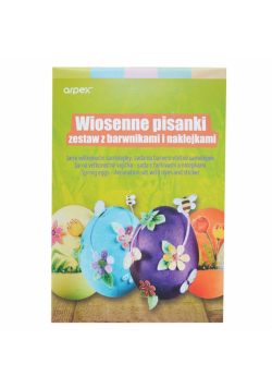 Wiosenne pisanki zestaw z barwnikami i naklejkami