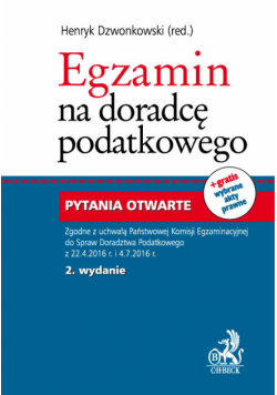 Egzamin na doradcę podatkowego Pytania otwarte