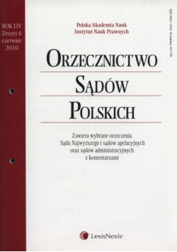 Orzecznictwo Sądów Polskich 6/2010