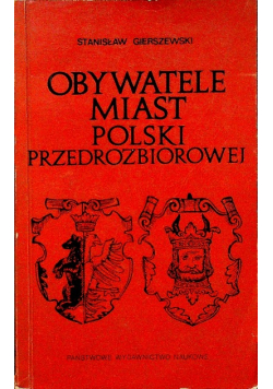 Obywatele miast Polski przedrozbiorowej