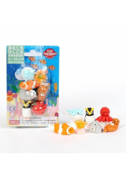 Zestaw gumki do ścierania puzzle Sea Friends