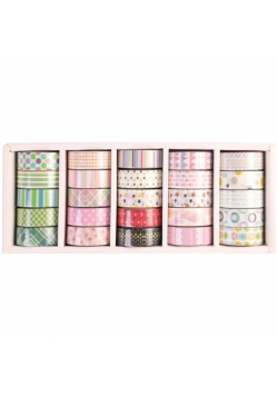 Display Taśma klejąca dekoracyjna Washi Tape Narcissus SET 3 display mix 25 sztuk