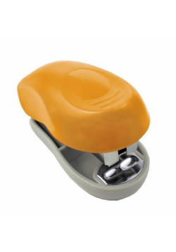 Zszywacz plastikowy mini pomarańczowy 8 kartek