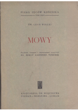 Pisma ojców kościoła Tom XXIV Mowy