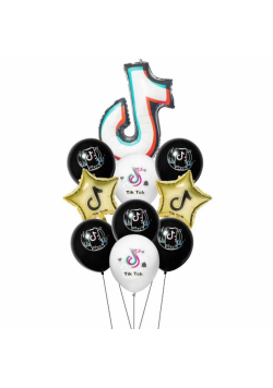 Balony foliowe i lateksowe Tik Tok 10szt