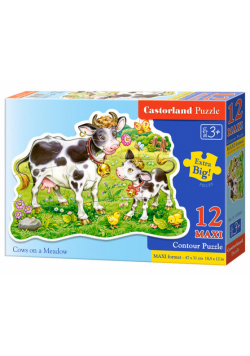 Puzzle  MAXI Konturowe: 	Cows on a Meadow 12