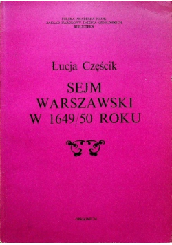 Sejm Warszawski w 1649  50 roku
