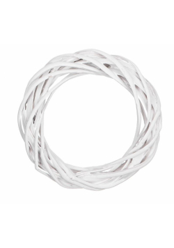 Wianek wiklinowy 15cm biały