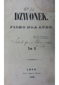 Dzwonek. Pismo dla Ludu, 1860r.