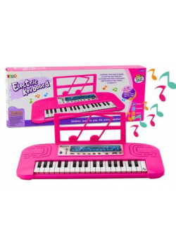 Pianinko elektryczne 36 melodii różowe