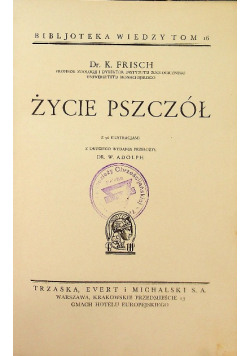 Życie pszczół 1935r