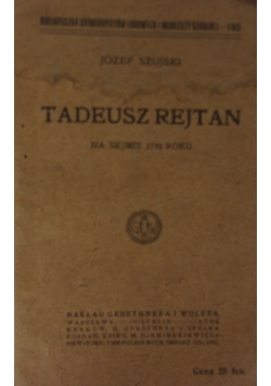 Tadeusz Rejtan na sejmie 1773 roku. 1917 r.