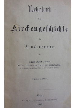 Kraus kirchengeschichte,1882r.