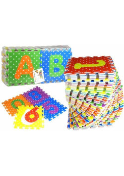 Puzzle piankowe 36el. Alfabet Cyfry