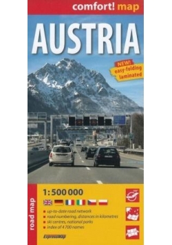 Comfort! map Austria 1:500 000 road map w.2018