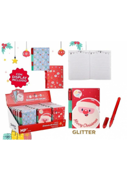 Notes świąteczny z mini długopisem MIX