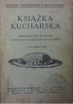 Książka kucharska , 1918r.