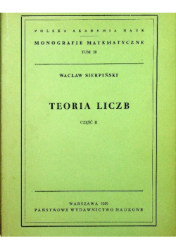 Teoria liczb Część II