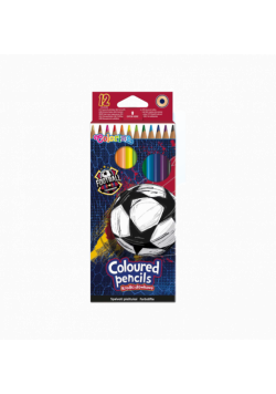 Kredki ołówkowe trójkątne Colorino football 12 kolorów