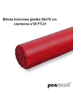 Bibuła kolorowa gładka czerwona 50x70cm 30 arkuszy