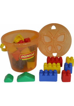 Klocki Baby 22 elementy w wiaderku "Maxi" z pokrywą