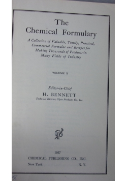 The Chemical Formulary,vol.X