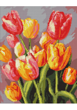 Diamentowa mozaika - Wiosenny bukiet 40x50cm