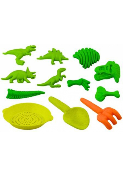 Foremki do piasku dinozaury skamieniałości zielone