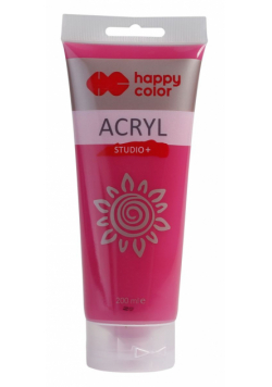 Farba akrylowa Studio 200 ml karminowy Happy Color