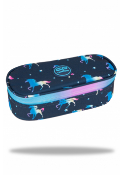 Piórnik owalny Coolpack campus blue unicorn