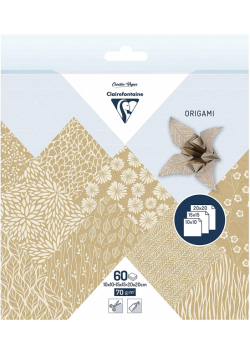 Papier origami Wzory kwiatowe 3 formaty 60 arkuszy