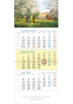 Kalendarz 2019 Trójdzielny Sad KT14