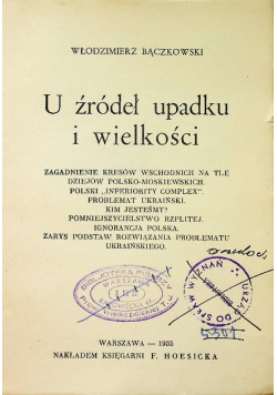 U źródeł upadku i wielkości 1935 r.