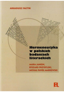 Hermeneutyka w polskich badaniach literackich