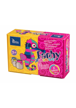 Farby plakatowe fluo Tetis 6 kolorów 20ml.
