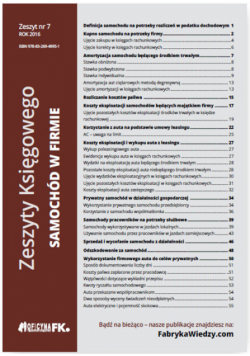Zeszyty księgowego nr 7 Samochód w firmie