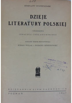 Dzieje literatury polskiej, 1947 r.