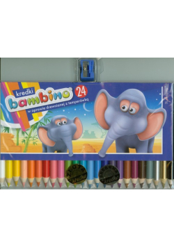 Kredki Bambino drewniane 24 kolory z temperówką
