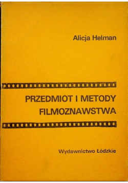 Przedmiot i metody Filmoznawstwa
