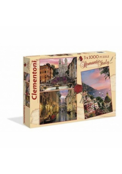 Puzzle 3x1000 Romantyczna Italia