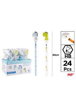 Ołówek HB Candy Color Dinozaury (24szt)