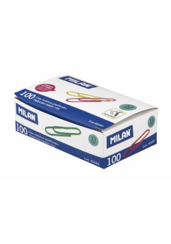 Spinacze winylowane MILAN 33mm pudełko 80 sztuk