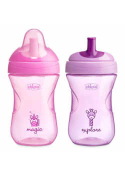 Kubek niekapek z ustnikem słomka 266ml mix