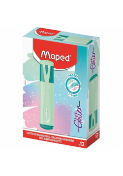 Zakreślacz Glitter Pastel zielony (12szt) MAPED