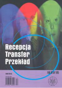 Recepcja Transfer Przekład rok IV nr 1(4)