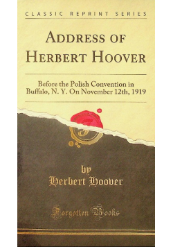 Address of Herbert Hoover