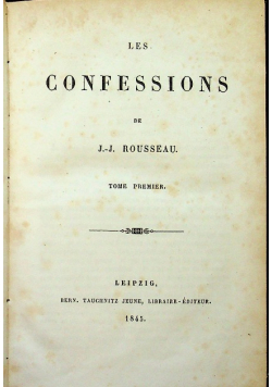 Les confessions Volume I 1845 r.
