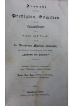 Marianischer Predigten, Tom1,1854r